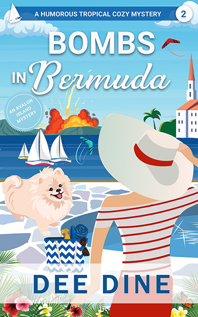 cover for book 2 poisoned in bermuda cozy mystery series by dee dine